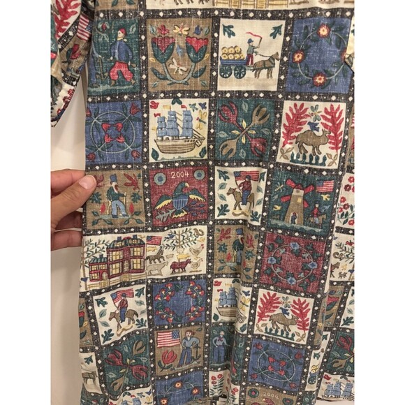 Reyn Spooner Men’s Americana Button Up Shirt XL 2004 Pilgrim Quilt  vintage - Picture 2 of 10